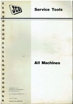 JCB 2D 3 3C 3D 4D 700 806 807 413 418 110 110B ORIG 1974 SERVICE TOOLS CATALOGUE