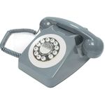 Vintage Telephone Home Landline House Phone Works Gift Idea for Christmas- Grey