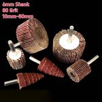 For Drill 6mm Shank 80 Grit 15-80mm Sanding Flap Wheel Mop Sanding Abrasive Disc