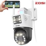 ZOSI 4K 8MP Dual-Lens CCTV Security Camera WiFi Home Security Camera Outdoor HD