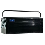 SGS Heavy Duty Metal Cantilever Tool Box, Black, 5 Trays, Padlock Hole,25kg Max.