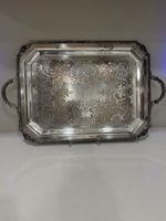 Large 24 x 15 Silver plated Serving Tray