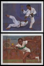 Zambia 1988 - Mi No Block 16-17 ** - MNH - Olympic Seoul
