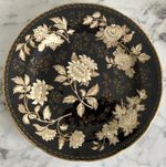 1 x Wedgwood Black Tonquin Bone China 11 inch 28 cm Dinner/Cover Plate VVGC