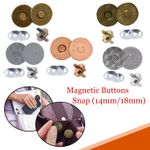 Magnetic Snap Fasteners Clasps Round Button For Closures Bag DIY Buttons 14/18mm
