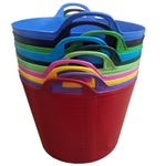 42 Litre Large Flexi Tub Green Home Garden Flexible Storage Bucket Basket