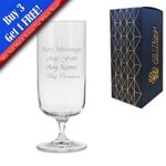 Personalised Engraved 14oz Footed Beer Glass Gift Box Birthday Christmas Wedding