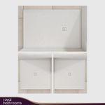 30mm Slimline Square / Rectangle Slate Effect Stone Shower Tray with White Grate