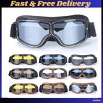 Motorcycle Windproof Goggles Retro Vintage Motorbike Glasses Bike Sports Eyewear