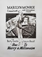 MARILYN MONROE - HOW TO MARRY A MILLIONAIRE - PRESS AD ARTWORK PHOTOGRAPH 10"x8"