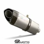 Used Titanium Exhaust Slip On 51mm 2" GRmoto TRIOVAL (no link pipe) Grade A