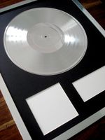 PERSONALISED PLATINUM 12" ALBUM DISC LP / FRAME / MOUNT - YOUR OWN MUSIC AWARD