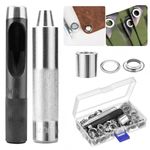 100Pcs Round Eyelets 12-20mm Set with Eyelet Pliers for Tarpaulin Eyelets Garden