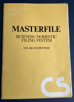 Campbell Systems Filing system manual for Sinclair ZX Spectrum. No software.