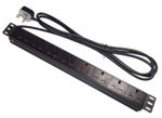 8 way UK PDU - 1U 19" Rackmount Power Distribution Unit - Horizontal or Vertical