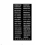 MODEL BUS WATERSLIDE TRANSFERS 1/76th NON SPECIFIC DESTINATIONS (34 diff)