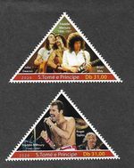 Queen Stamps set  Freddie Mercury Rock Music Pop Band mnh 2020