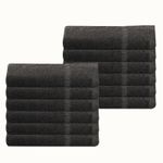 Cheap Dark Grey Hand Towels 100% Cotton 400 gsm 50 x 90cm Bulk Buy Wholesale