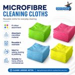 Exel Microfibre Cleaning Cloths Professional Colour Coded 10 20 50 100 Pack