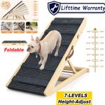 7 Adjustable Heights Dog Pet Ramp Foldable Stairs Non-Slip Ramp for Car Bed Sofa