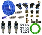Air Line Kit 10m Hi-Flow Euro and Regulator Workshop Kit with FREE Pipe Cutter