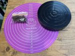 Mini alphabet stamps, rotating turntable and mat bundle pottery / icing / cookie