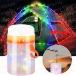 Portable Camping String Lights Retractable USB Rechargeable Lamps Waterproof