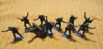 Britains Deetail 9x  British Soldiers  Green Berets Made in UK and Field Gun....