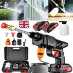Portable Cordless Car High Pressure Washer Jet Water Wash Cleaner Gun+2 Battery