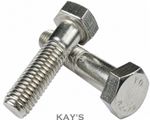 M8 8mmØ HEXAGON BOLTS PART THREADED HEX HEAD SCREWS DIN 931 A2 STAINLESS STEEL