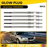 5Pcs Diesel Glow Plugs For Volvo C30 C70 S40 S60 S80 V70 XC90 V50 0250403001 UK
