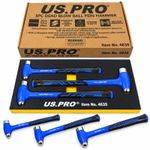 US PRO 3pc Dead Blow Ball Pein Hammer Set 16oz 32oz 48oz Fibreglass - 4635