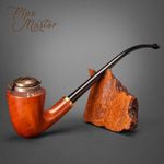 Mr. Brog WOODEN TOBACCO SMOKING PIPE Churchwarden  320 Respublica Tik  Pear  Box