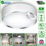 80 LED Motion Sensor Ceiling Light Wireless Battery Operated UK Lamp 6000K White