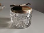 1930s Vintage Glass Sugar Bowl w Patented Sugar Tongs Dispenser Working