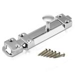 HEAVY DUTY CHROME DOOR BOLT 100mm/4" Bathroom Gate Surface Slide Dead Lock Catch