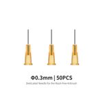 DSPIAE 0.3mm Needles (50pcs) for Wash-Free Airbrush Paint Mixing Bottles AB-D03