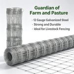 Farm Fence 1.2x100 M, Heavy Duty Galvanized Cattle Fence, Animals Protection