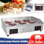 73cm Large Commercial Electric Griddle Countertop Hot Plate Bacon Grill Kitchen