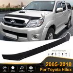 For Toyota Hilux 2005-2010 Hood Bonnet Guard Wind Stone Deflector Dark Black