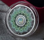 October Birthstone 1/4 oz .9999 Silver Coin with Swarovski® Crystal Box & COA