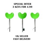 3 x GREEN NKS RADAR KEY Disabled Toilet Bathroom Door Access  Easy Turn