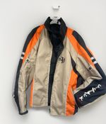 Slick Moto Motorcycle Jacket XL Orange Black Racing Biker Y2K Streetwear