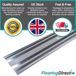 60mm Extra Wide Cover Strip Chrome Metal Carpet Door Bar Threshold Trim Flooring