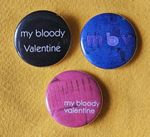 My Bloody Valentine three 25mm button badges inc 'Loveless'. Free UK P&P!