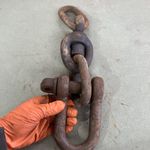 Vintage Large Heavy Duty D-link Bow Shackle And Swivel Link 6 Ton