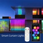 Smart RGB Pixel Curtain Lights APP DIY Pattern Music Sync Timer
