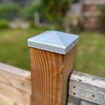 Galvanized Steel Pyramid Shape Garden Fence Post Caps (Pack of 10)