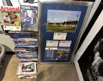 LARGE FRAMED DISPLAY OF THE LAST GAME AT THE GAY MEADOW 