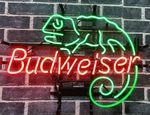 Lizard Chameleon Beer Vintage Style Neon Sign Lamp Light Real Glass 20"x16"